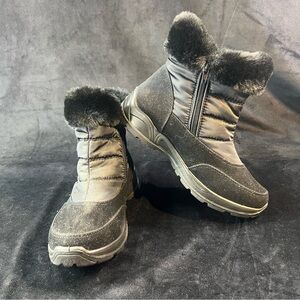 Easy Dry by Easy Street Frosty Waterproof Winter Boots Black Women's Size 7M